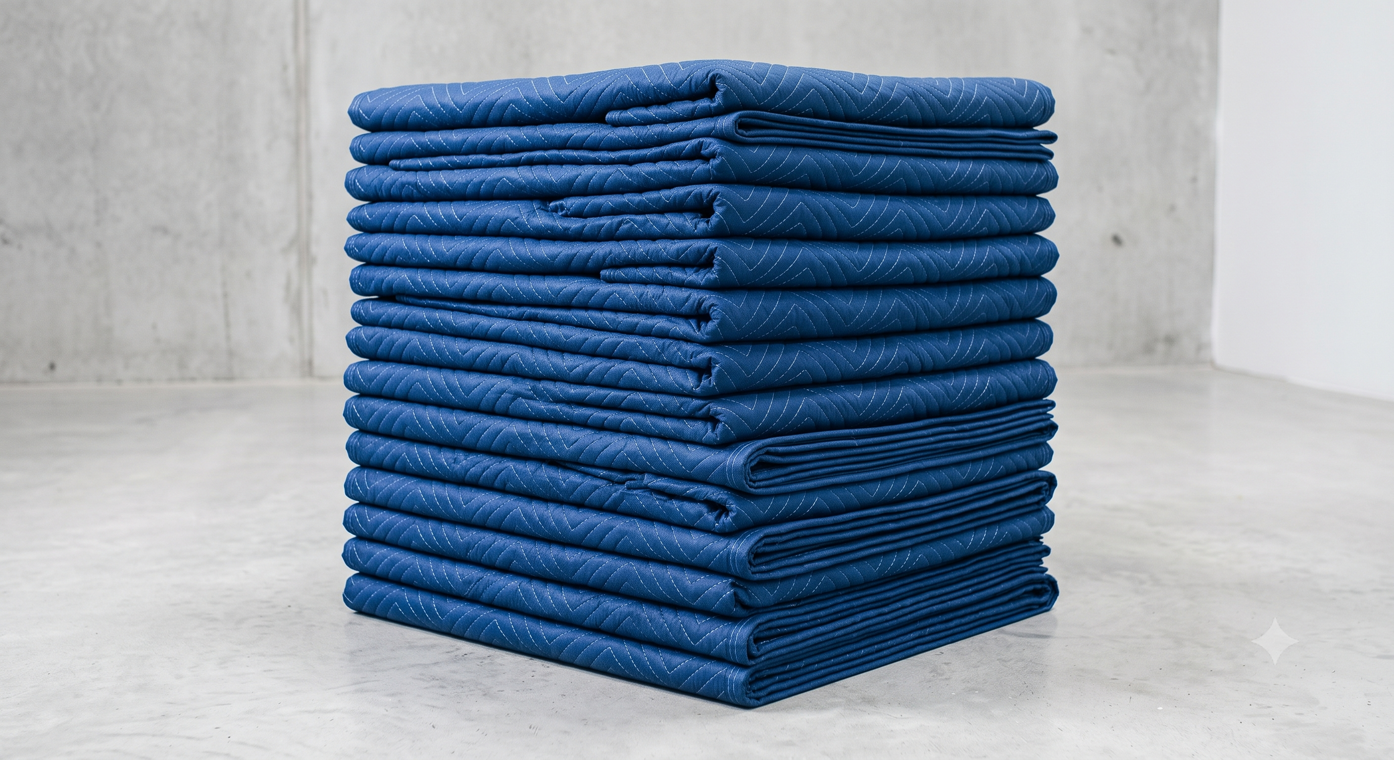 10 Stacked Moving Blankets